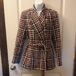 Calvin Klein Women's Multicolor Plaid Blazer